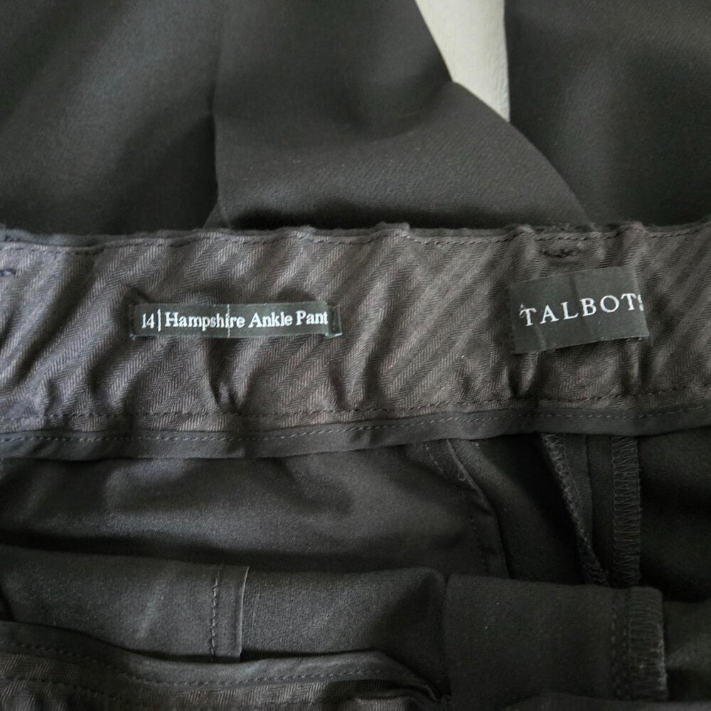 Talbots Black Hampshire Ankle Pant, Size 14 - Picture 2 of 5
